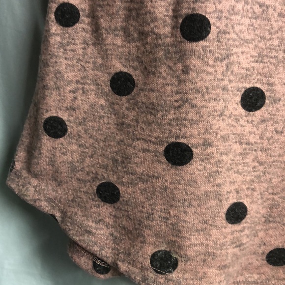 Adrienne Vittadini mauve heather gray polka dot blouse medium - Picture 12 of 12